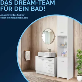 CASARIA Badmöbel-Set Neapel 2-tlg. Weiß