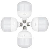 Maclean Brackets Maclean MCE303 CW 4-er Pack LED-Glühbirne E27 Birne LED Leuchtmittel 200 Grad Lichtwinkel Hochleistung Lampe Energiesparlampe Glühlampe Ultrahell (Kaltweiß, 4x Stück 38W)