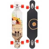 BTFL Drop-Through Longboard Chloe Skateboard für Mädchen, Komplett-Board mit ABEC 9 Kugellager, Cruiser für Anfänger und Fortgeschrittene