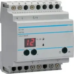 Hager EV106 Fernsteuergerät 1-10V.Fernsteuergerät Steuergerät mit 1 bis 10 V Schnittstelle und Schließerkontakt zur gemeinsamen Steuerung von bis