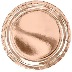 6 Teller roségold Folie