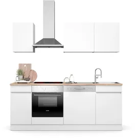 OPTIFIT Safeli Küchenzeile 210 cm weiß/wildeiche
