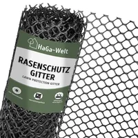 HaGa Rasenschutzgitter 1,3m x 5m aus Kunststoff - Robustes befahrbares Rasengitter für Garten und Rasenflächen