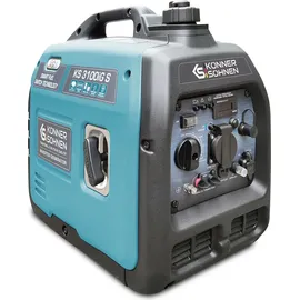 Könner & Söhnen LPG/Benzin-Inverter-Generator KS 3100iG S von Könner & Söhnen. Notstromaggregat 3100 W, Schuko-Steckdose 230 V, 2 USB-Anschlüsse, LED-Anzeige, ECO-Modus, Kupferwicklungen, stromerzeuger EURO V.