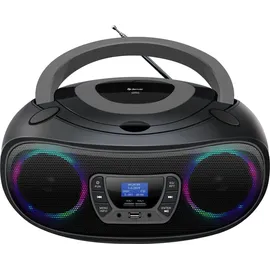 Denver TDB-212GR DAB+, Boombox mit DAB+/FM-Radio, Bluetooth-Funktion,Grey