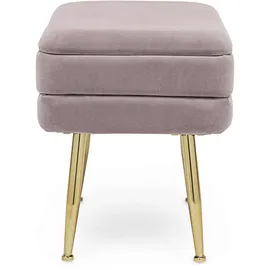 BIZZOTTO Sitzbank Pavlina Samt Rosa 50 x 42 x 34 cm