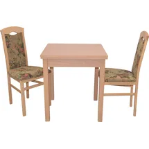 Hofmann Living And More Essgruppe "Berta", braun (braun, braun, buchefarben), B:45cm H:95cm T:48cm, Massivholz, HOFMANN LIVING AND MORE, Sitzmöbel-Sets, Essgruppe