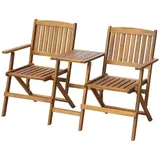 vidaXL Gartenbank 140 x 55 x 75 cm Braun