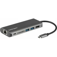 Startech DKT30CSDHPD USB-C Multiport Adapter - 2x USB 3.0/HDMI/SD/Gigabit Ethernet Grau/Schwarz