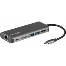 Startech DKT30CSDHPD USB-C Multiport Adapter - 2x USB 3.0/HDMI/SD/Gigabit Ethernet Grau/Schwarz