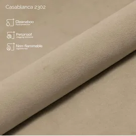 Trada Bond Boxspringbett 140 x 200 mit Bettkasten Hellbeige