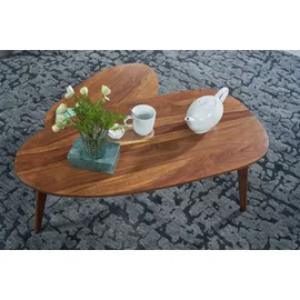 Wohnling Couchtisch (2er Set) Sheesham 100 cm x 50 cm x 42 cm