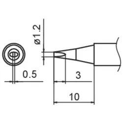 Composit Lötspitze Serie T15, Format 1,2D