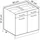 Vicco Schubladenschrank R-Line 80 x 60 x 81,6 cm Blau-Grau