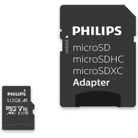 Philips microSDXC Card 512GB Class 10 UHS-I U1 incl. Adapter