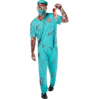 Funidelia | Zombie-Arzt Kostüm für Herren Untoter, Halloween, Horror - Kostüm für Erwachsene & Verkleidung für Partys, Karneval & Halloween - Größe XL - Weiß