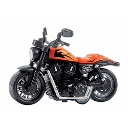 Toi-Toys Spielzeug-Motorrad MOTORRAD Chopper mit Rückzug 9cm Modell Motorcycle 05 (Orange), Bike Spielzeug Kinder orange