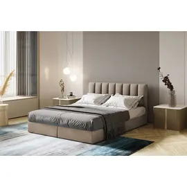 Trada City Boxspringbett 140 x 200 cm Beige