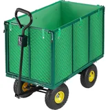 Tectake Bollerwagen mit Plane grün
