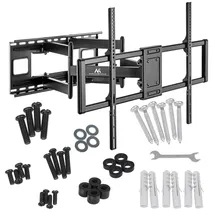 Maclean Brackets Maclean MC-482 TV Wandhalterung für 60-120" Flach & Curved Fernseher bis zu 120kg Max. VESA 900x600 Schwenkbar, Neigbar und Drehbar, Universal TV Halterung