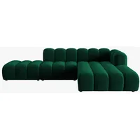Micadoni Ecksofa, Dunkelgrün, Textil, 5-Sitzer, L-Form, 299x177 cm, Hergestellt in Europa, Wohnzimmer, Sofas & Couches, Wohnlandschaften, Ecksofas