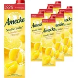 Amecke Saft Sanfte Säfte, Mandarine-Orange, 100% Fruchtgehalt, je 1 Liter, 6 Stück