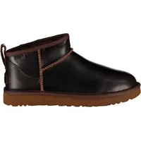 Ugg Classic Ultra Mini Leather Regen Stiefeletten Braun EU 38 Damen Braun EU 38 - Braun - 38