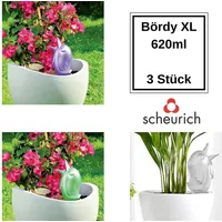Scheurich Bördy XL Bewässerungskugel 620 ml 3er Set transparent lila grün