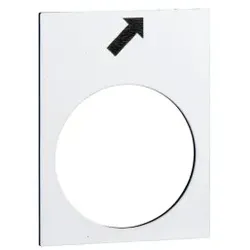 Schneider Electric ZB2BY4963 Bezeichnungsschild, 30x40mm, weiß, vorwärts, langsam  - 10 Stück