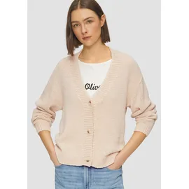 s.Oliver Strickjacke aus Bändchengarn im Relaxed Fit Beige 38