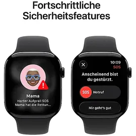 Apple Watch Series 11 GPS + Cellular 46mm Jet Black Aluminium Sport Band black M/L