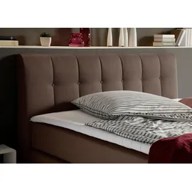 Home Affaire Boxspringbett HOME AFFAIRE "Cafone", braun, B:184cm L:211cm, Bezug der Spiegelfläche Matratzendrell aus 100% Polyester;feiner Strukturstoff-Bezug (100% Polyester), Komplettbetten, Boxspringbett, inkl.