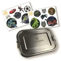 SCHNEIDERS Brotbox Edelstahl Silver Boys 49992-203 m.Sticker