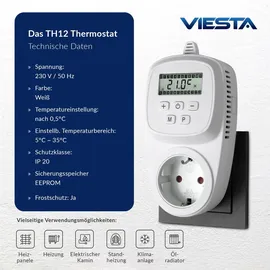 Viesta TH12 Heizkörperthermostat programmierbar