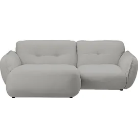 BeType Ecksofa "Be Fluffy", silber (silber grau), B:269cm H:87cm T:184cm, 100% Polyester, Sofas, Ecksofa, Softes Sitzgefühl, moderne Kedernaht, hochwertiger Bezug