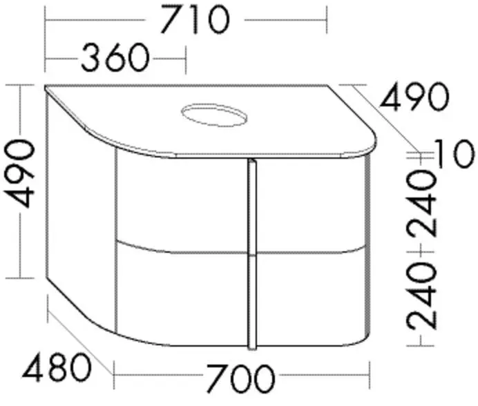 Burgbad Waschtischunterschrank Lavo 2.0 490x710x495 Weiß Matt, SFZV071F5044 SFZV071F5044