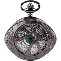 Tiong Doctor Strange Taschenuhr für Herren, einzigartiges Auge von Agamotto, rundes Gehäuse, durchbrochenes Schüler-Gravur-Design, Taschenuhren für Jungen, Doctor Strange