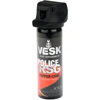 Pfefferspray VESK RSG-Police Cone Breitstrahl 63ml KO Spray mit Federdeckelkappe 2 Mio. Scoville Abwehrspray zur Selbstverteidigung