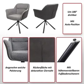 MCW Esszimmerstuhl K33 2er-Set Kunstleder Braun-dunkelbraun