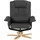 Idimex Relaxsessel Charly Kunstleder 76 x 87 x 61 cm Grau mit Hocker
