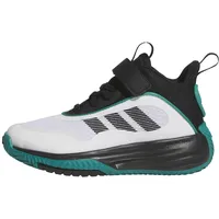 adidas Unisex's Ownthegame 3.0 Non-Football Mid Schuhe, FTWR White Core Black Pure Teal, 4 UK Child