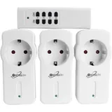 Heitech Funksteckdose 3 St. Weiß