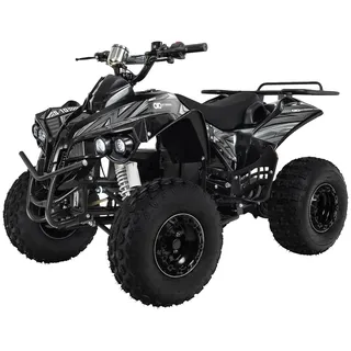 Elektro-Kinderquad S-10, Pocket-Quad mit 1000 Watt, Federung, Scheiben-/Trommelbremsen, bis 20 km/h (sw/grau)
