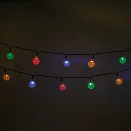 Forever Light Lichterkette Kunststoff 6,5 m 30 Kugeln mehrfarbig