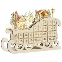 Homcom Adventskalender zum Befüllen 24 Schubladen Fächer Weihnachtskalender mit