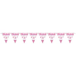 Amscan 121490 - Wimpelkette -  Shower with Love, It's a Baby Girl!
