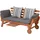 Garden Pleasure Rincon 190 x 78 x 68 cm Braun-Grau