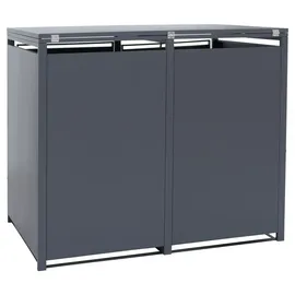 MCW Mülltonnenverkleidung MCW-Q75 116 x 132 x 89 cm anthrazit