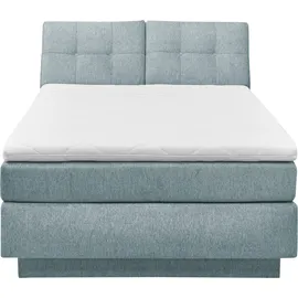 Set One by Musterring Boxspringbett Fairfield 140 x 200 cm Stoff Ice Blue