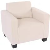 Mendler Modular Sessel Loungesessel Lyon, Kunstleder ~ creme